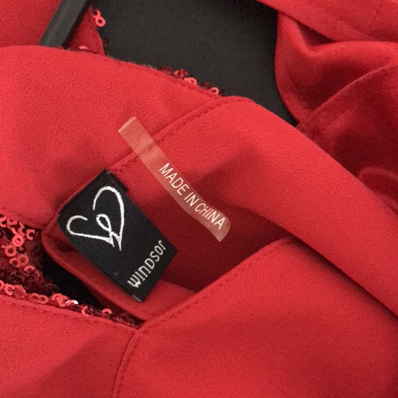 Romantic red dress with sparkly back straps NEW CONDITION - Picture 8 of 8